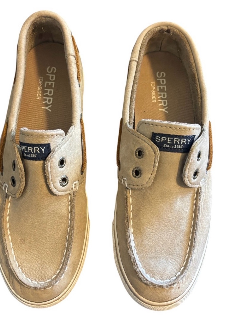 Sperry Top-Sider Women’s Gray Leather Boat Shoes Size 7.5M